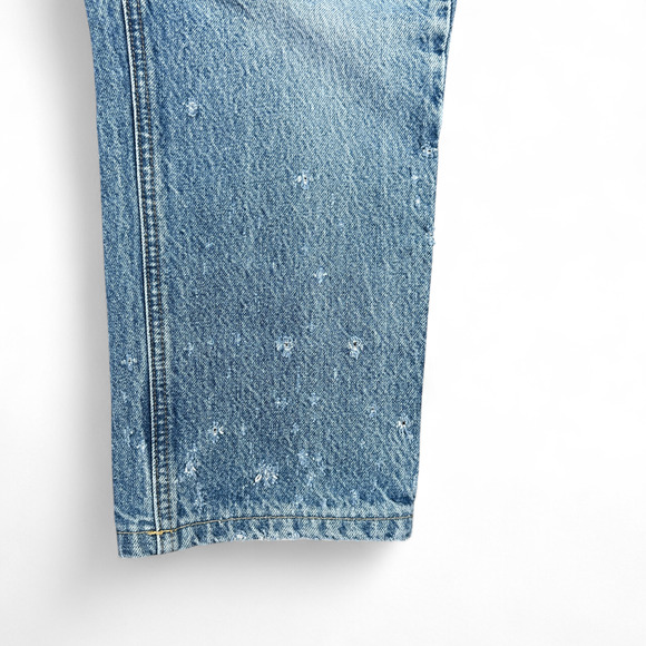 Carhartt Jeans Mens 34x26 Blue Denim Distressed Traditional Fit Workwear B18 DST - Picture 5 of 12